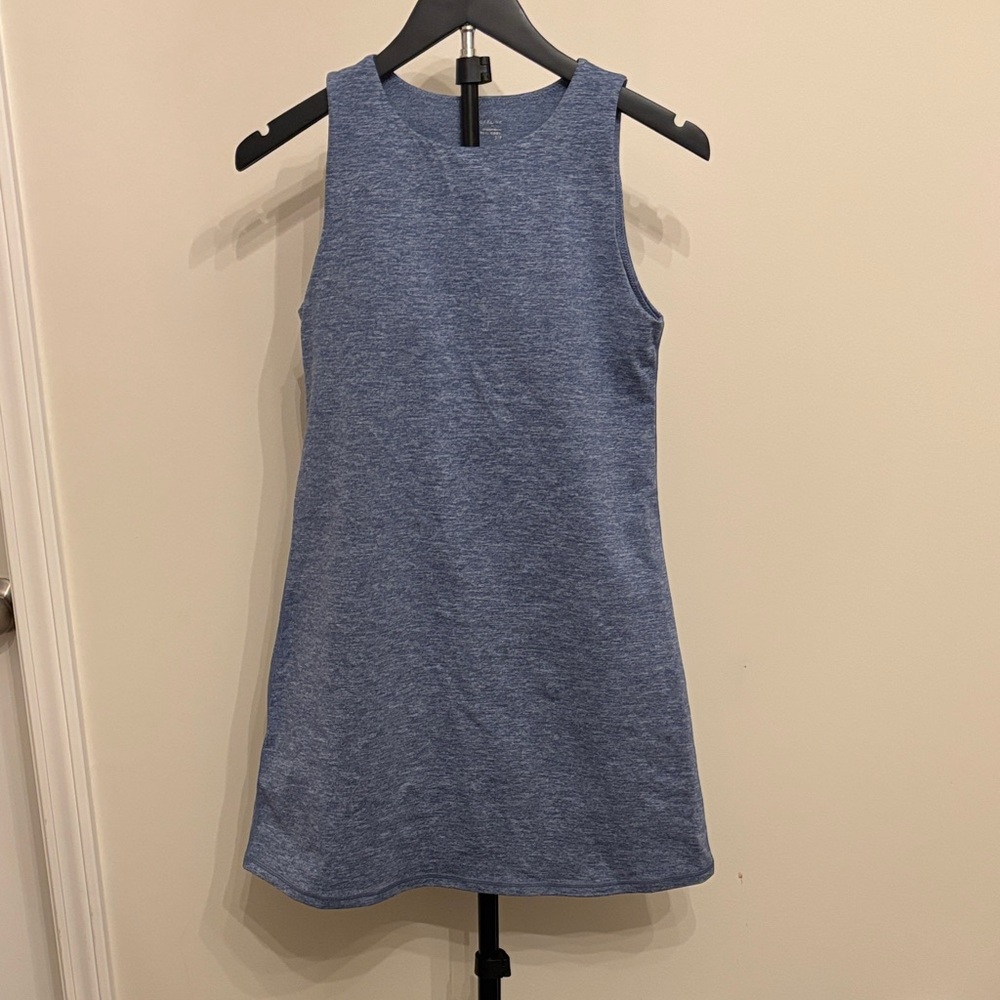Classic Sleeveless A-Line Dress in Blue